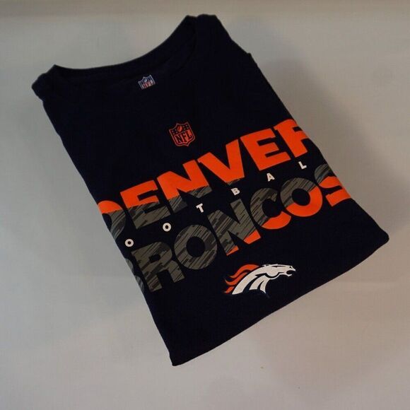 Denver Broncos Team Fan Apparel NFL Youth Football T-Shirt Size M 10-12 - Picture 1 of 5